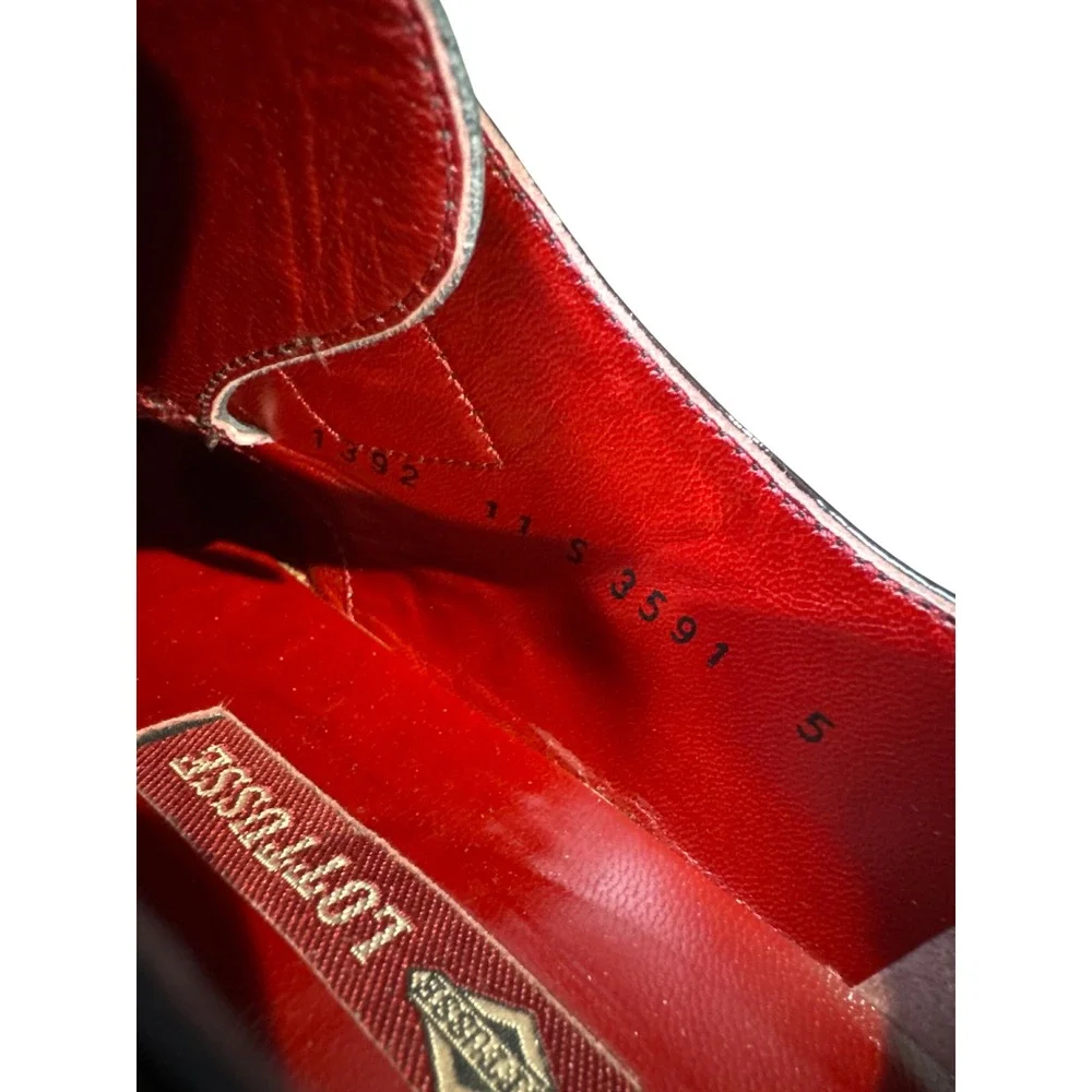Vintage Y2K LOTUSSE‎ El Corte Ingles Men's Patent Leather Monk Strap Shoes